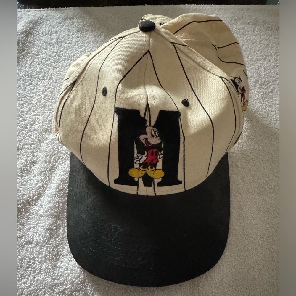 Disney Mickey Mouse Adjustable Pinstripe Hat.
